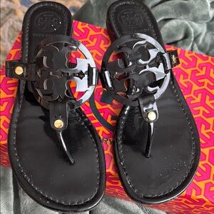 Tory Burch Black Sandals EUC